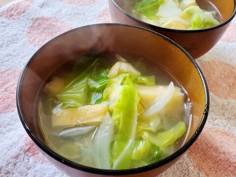 新玉ねぎと春キャベツの味噌汁